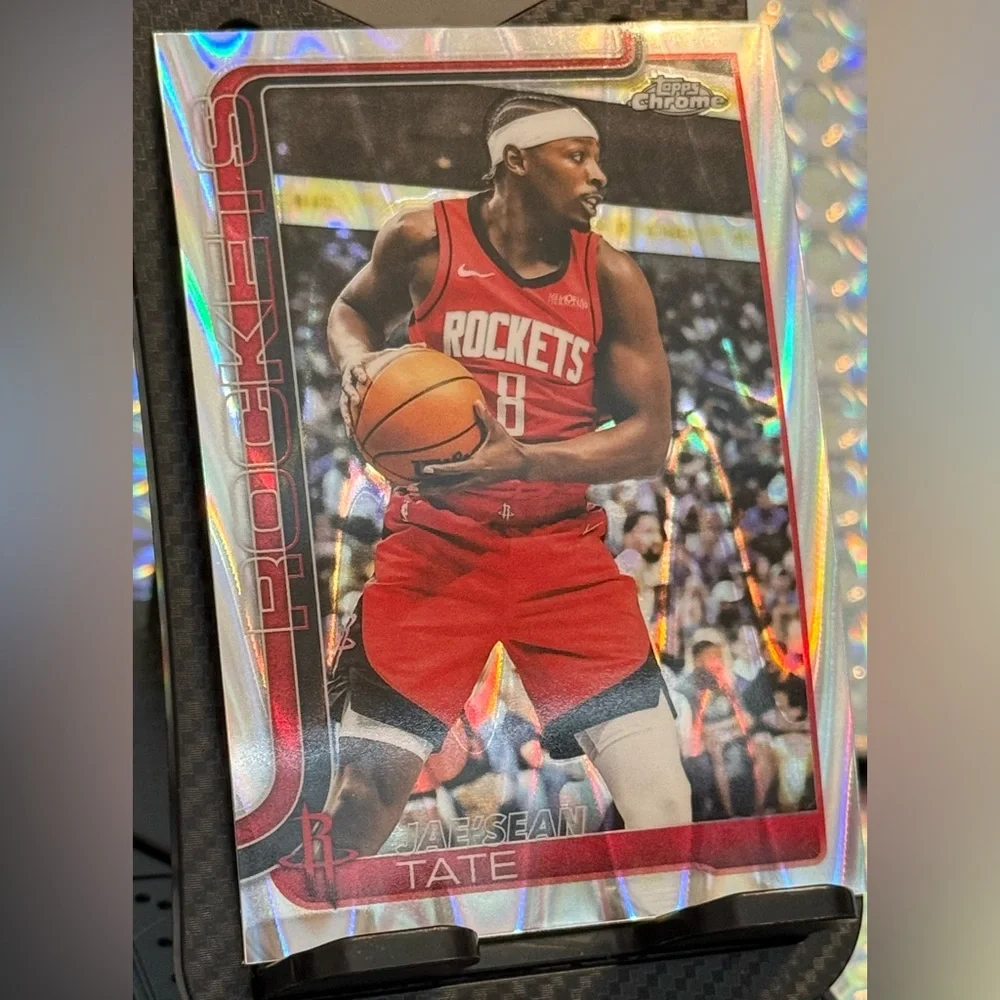 2025-26 Topps Chrome Basketball RayWave Refractors #59 Jae'Sean Tate - Rockets - Picture 3 of 4